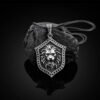 Punk Men's Wolf Head Lion Bear Fox Pure Tin Pendant Necklace Hip Hop Retro Animal Collar Chain Birthday Party Jewelry Gift