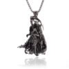 Vintage Gothic Hell Reaper Scythe Pendant Mystical Demon Necklace for Men Personality Punk Halloween Trend Jewelry
