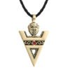 Kinitial Vintage Egypt Pyramid All-Seeing Evil Eye Illuminati Necklace Egyptian Charm Pendants Necklaces Jewelry