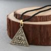 Kinitial Vintage Egypt Pyramid All-Seeing Evil Eye Illuminati Necklace Egyptian Charm Pendants Necklaces Jewelry