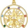 Tetragrammaton Necklace Wiccan Protection Amulet Pentacle Star Jewelry