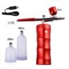 Pink Mini Air Compressor Kit Air-Brush Paint Spray Gun Airbrush For Nail Art Tattoo Craft Cake Nano Fog Mist Sprayer