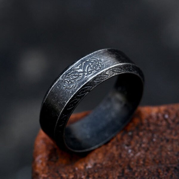 Beier New Design Viking Vintage Odin Norse Viking Wolf Dragon Totem Men's Ring Jewelry Wholesale Drop Shipping - Rings