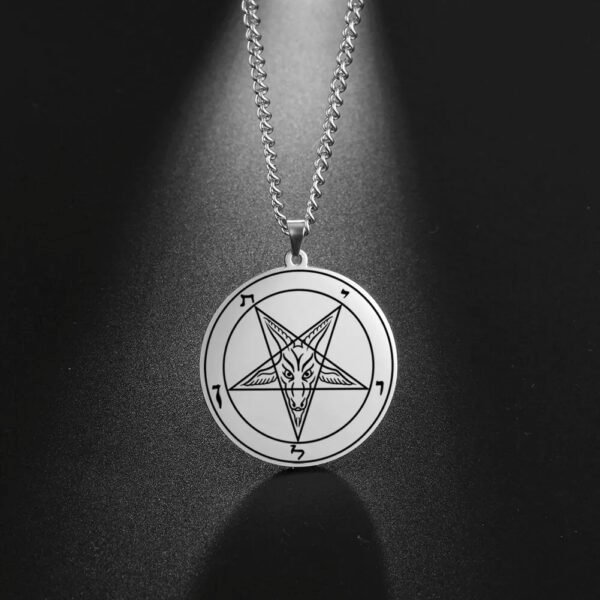 Men's Vintage Pentagram Baphomet GOAT Sigil Pendant Necklace Wiccan Jewelry Gift