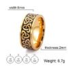 My Shape Viking Celtics Knot Ring For Men Women Black Color Geometric Stainless Steel Finger Rings Vintage Male Jewelry Anillos - Rings