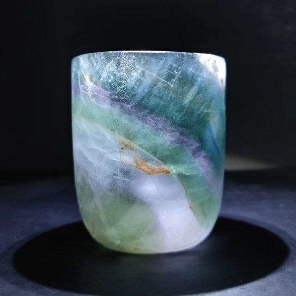 Unique Natural Crystal Tea Cup Green Fluorite Crystal Cups Carving Craft Real Stones For Healing Gift Home Decoration Fengshui
