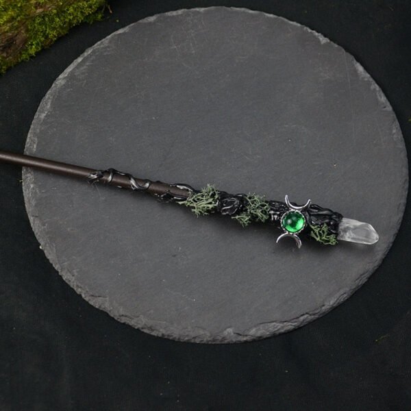 Pagan Witch Altar Adornment Wand For Wicca Fans Mysterious Quartz Power Magic Witch Wands Elf Cane