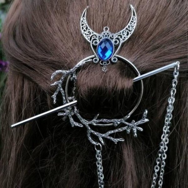 Unique Viking Black Oversized Crow Hair Clip Goth Punk Raven Wing Hairpin Jewelry