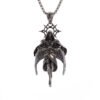 Vintage Gothic Hell Reaper Scythe Pendant Mystical Demon Necklace for Men Personality Punk Halloween Trend Jewelry