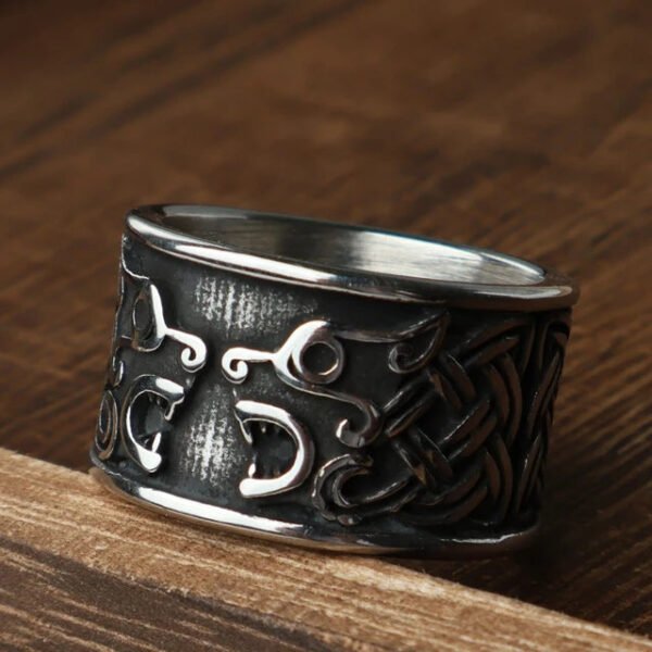 Unique Viking Bear Claw Ring For Men Vintage Stainless Steel Odin Viking Celtic Ring Punk Motorcyclist Biker Jewelry Wholesale