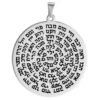 Kabbalah 72 names of God Jewish art Amulet Laser Cut Talisman Stainless Steel Pendant Necklace