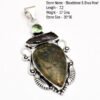 Genuine Labradorite Amethyst Agate Jasper Turquoise Rose Quartz Garnet Pyrite Pendant Sillver Overlay Copper