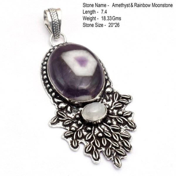 Genuine Labradorite Amethyst Agate Jasper Turquoise Rose Quartz Garnet Pyrite Pendant Sillver Overlay Copper