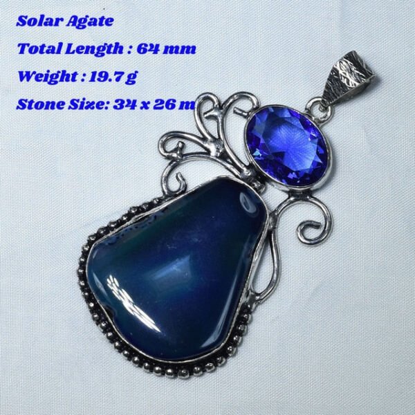 Genuine Labradorite Amethyst Agate Jasper Turquoise Rose Quartz Garnet Pyrite Pendant Sillver Overlay Copper