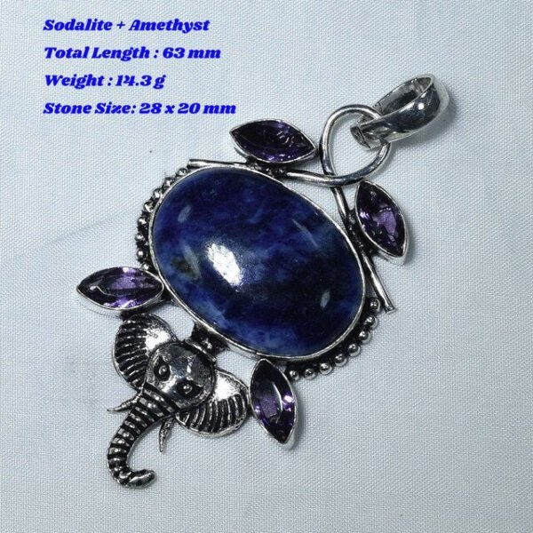 Genuine Labradorite Amethyst Agate Jasper Turquoise Rose Quartz Garnet Pyrite Pendant Sillver Overlay Copper