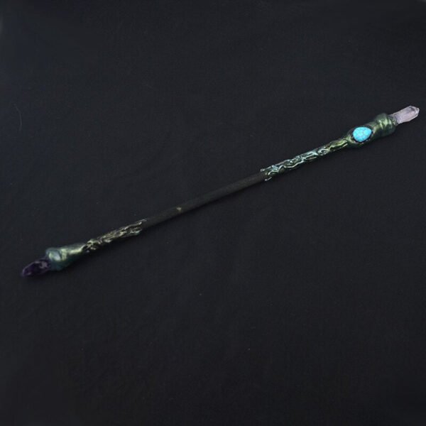 Magic Spell Witch Magic Fairy Wand Crystal Triple Crescent Moon Ritual Tool Altar Adornment Banish Evil Wicca Gift