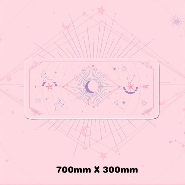 Magic Moon Star Purple Extra Large Kawaii Girl Gaming Mouse Pad Cute Xxl Desk Mat Water Proof Nonslip Laptop Desk Accessories - Desk Pads & Blotters