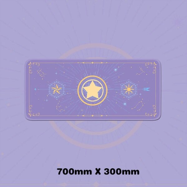 Magic Moon Star Purple Extra Large Kawaii Girl Gaming Mouse Pad Cute Xxl Desk Mat Water Proof Nonslip Laptop Desk Accessories - Desk Pads & Blotters