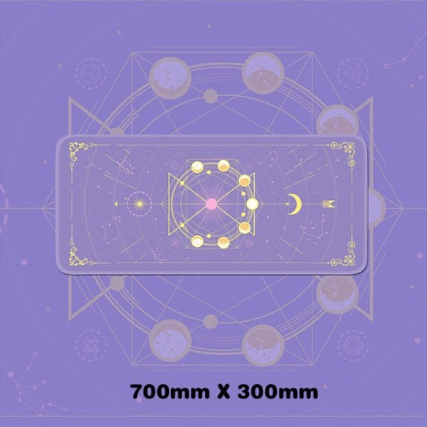 Magic Moon Star Purple Extra Large Kawaii Girl Gaming Mouse Pad Cute Xxl Desk Mat Water Proof Nonslip Laptop Desk Accessories - Desk Pads & Blotters