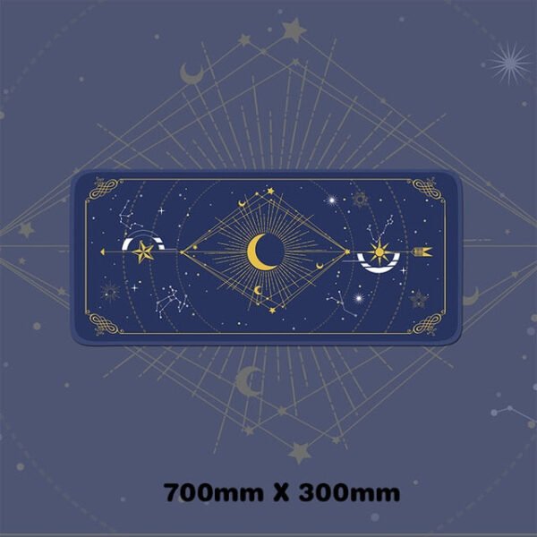 Magic Moon Star Purple Extra Large Kawaii Girl Gaming Mouse Pad Cute Xxl Desk Mat Water Proof Nonslip Laptop Desk Accessories - Desk Pads & Blotters