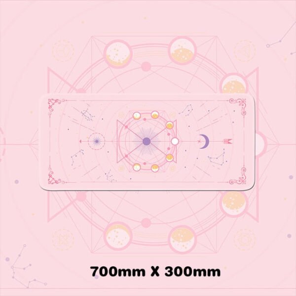 Magic Moon Star Purple Extra Large Kawaii Girl Gaming Mouse Pad Cute Xxl Desk Mat Water Proof Nonslip Laptop Desk Accessories - Desk Pads & Blotters