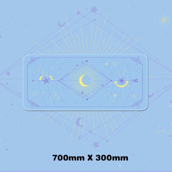 Magic Moon Star Purple Extra Large Kawaii Girl Gaming Mouse Pad Cute Xxl Desk Mat Water Proof Nonslip Laptop Desk Accessories - Desk Pads & Blotters