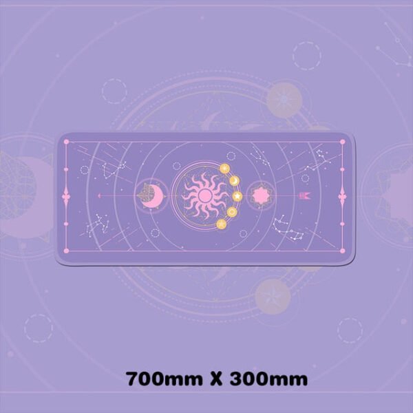 Magic Moon Star Purple Extra Large Kawaii Girl Gaming Mouse Pad Cute Xxl Desk Mat Water Proof Nonslip Laptop Desk Accessories - Desk Pads & Blotters