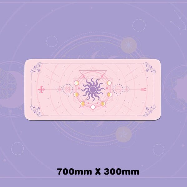 Magic Moon Star Purple Extra Large Kawaii Girl Gaming Mouse Pad Cute Xxl Desk Mat Water Proof Nonslip Laptop Desk Accessories - Desk Pads & Blotters
