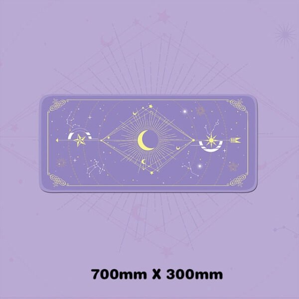 Magic Moon Star Purple Extra Large Kawaii Girl Gaming Mouse Pad Cute Xxl Desk Mat Water Proof Nonslip Laptop Desk Accessories - Desk Pads & Blotters