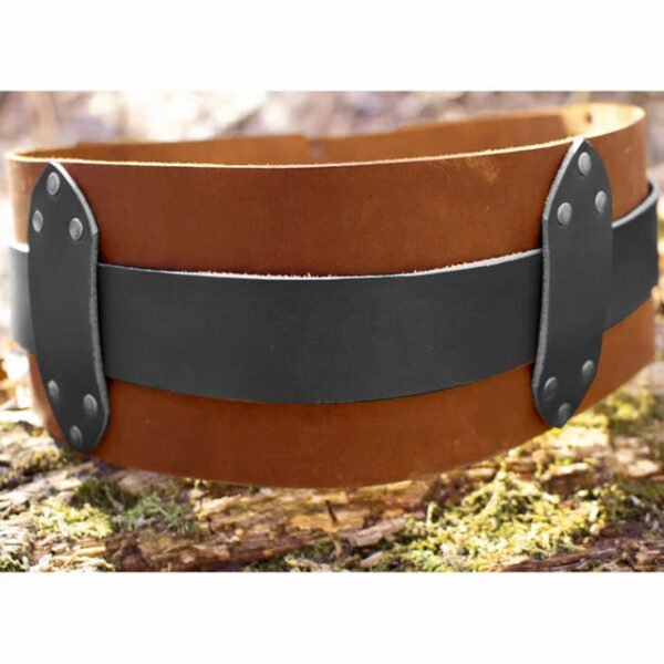 Medieval Larp Viking Warrior Wide Belt Waist Guard Armor Ancient Greece Rome King Double Layer Girdle Monarch Waistband For Men
