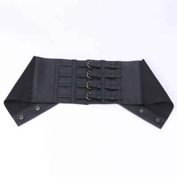 Retro four Buckles Fashion Raist Decorative Women's Wide Elastic Girdle Appear Slim Wear outside Waistband Corset For Ladies