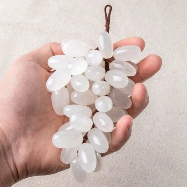 Natural Stone marble Bunch of grapes handmade Wine Crystals