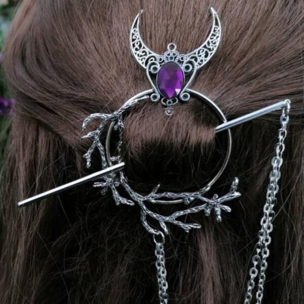 Unique Viking Black Oversized Crow Hair Clip Goth Punk Raven Wing Hairpin Jewelry