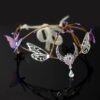 Forest Fairy Hair Tiara Elf Hair Crown Crystal Tassels Hairband Woodland Pixie Hair Jewelry for women