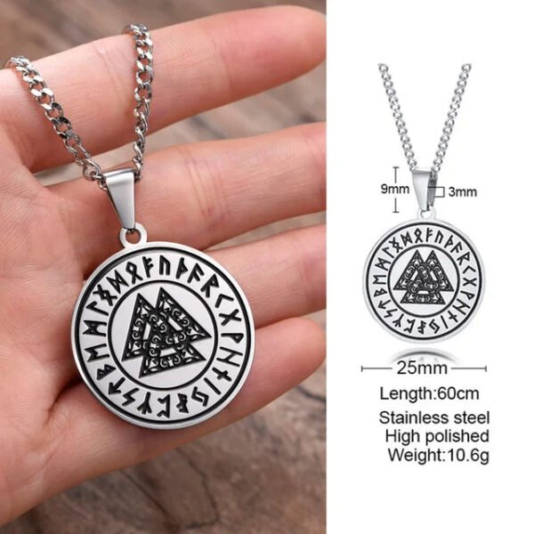 Mjolnir The Hammer of Thor Norse Pagan Symbol Pendant Necklace Stainless Steel Double Sided Dragon Design Viking Jewelry