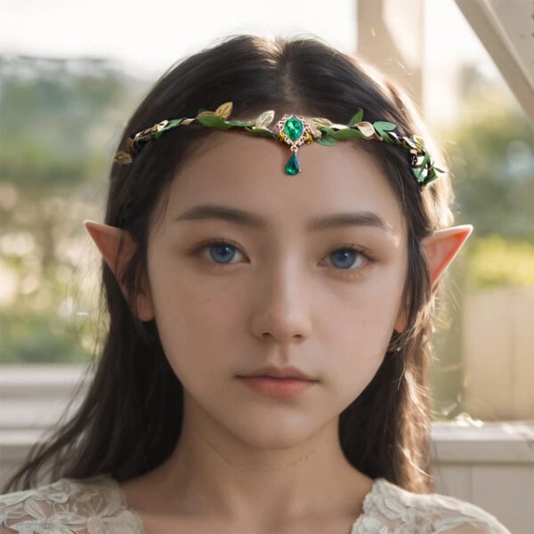 Handmade Forest Woodland Elf Hair Tiara Butterfly Deer Twig Branch Leaves Hair Crowns Fairycore Elvens Hair Jewelry for women
