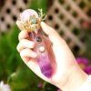 1PC Crystal Scepter Chakra Natural Quartz Crystal Point Magic Wand Stick Wicca Accessories Altar Decor Ritual Cosplay Props Gift