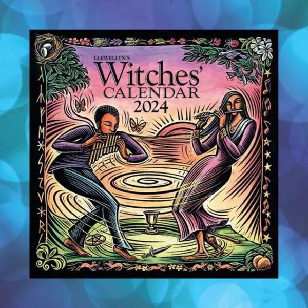 Calendar for a Magical 2024 Wall Calendar Creative Animals Witch Calendar New Year Monthly Planner Art for Wall Decoration