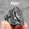 316L Stainless Steel Men Ring Christian Jesus Face Rings Religion Amulet Punk Rock for Male Biker Boyfriend Jewelry Best Gift