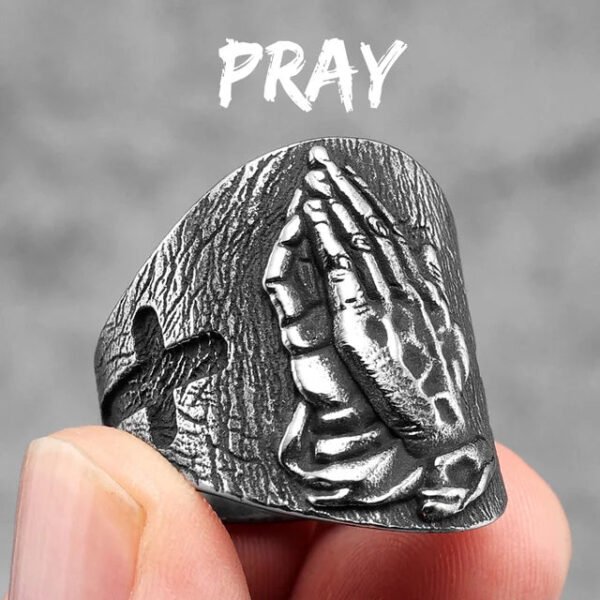 316L Stainless Steel Men Ring Christian Jesus Face Rings Religion Amulet Punk Rock for Male Biker Boyfriend Jewelry Best Gift