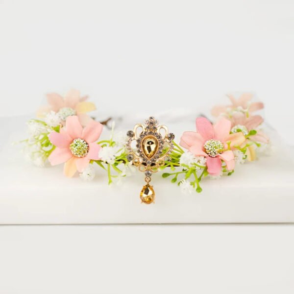 Handmade Forest Woodland Elf Hair Tiara Butterfly Deer Twig Branch Leaves Hair Crowns Fairycore Elvens Hair Jewelry for women