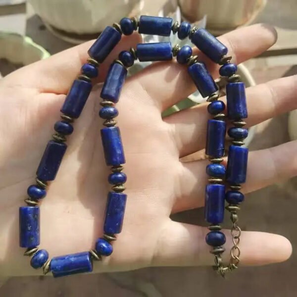 Hematite Necklace Mens Beaded Necklace for Him Black Lava Stone Necklace Jewelry Gift For Boyfriend Black Necklace