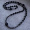 Hematite Necklace Mens Beaded Necklace for Him Black Lava Stone Necklace Jewelry Gift For Boyfriend Black Necklace