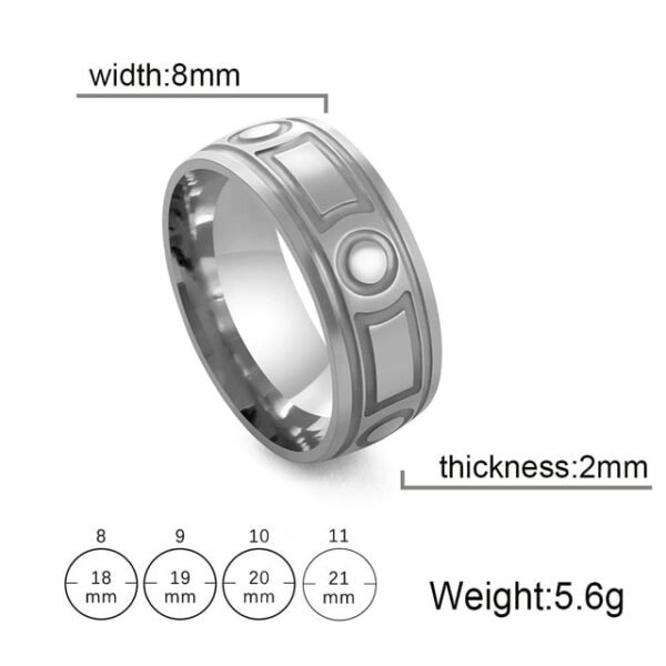 My Shape Viking Celtics Knot Ring For Men Women Black Color Geometric Stainless Steel Finger Rings Vintage Male Jewelry Anillos - Rings