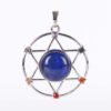 New Natural Stone Hexagram Pendant Necklace Spiritual Star of David Healing Chakra Beads Fashion Jewelry