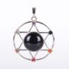 New Natural Stone Hexagram Pendant Necklace Spiritual Star of David Healing Chakra Beads Fashion Jewelry