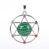 New Natural Stone Hexagram Pendant Necklace Spiritual Star of David Healing Chakra Beads Fashion Jewelry