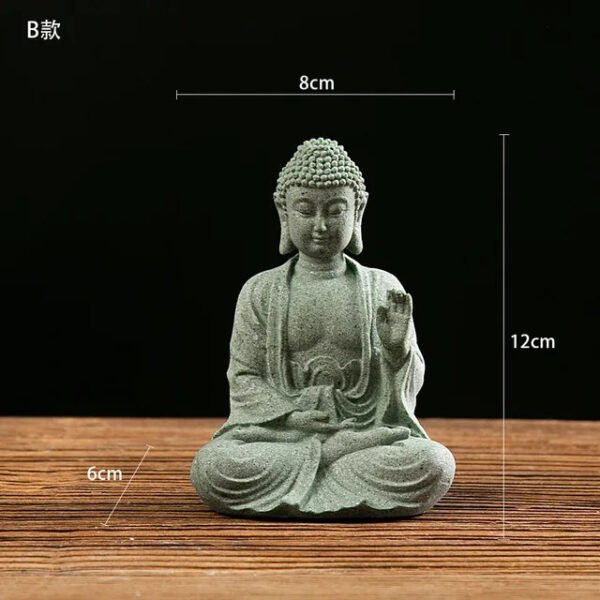 Buddhist Ornament Buddha Statue Zen Ornament Buddhist Figurines Sandstone Artwork Oriental Culture Ornament Home Ornament