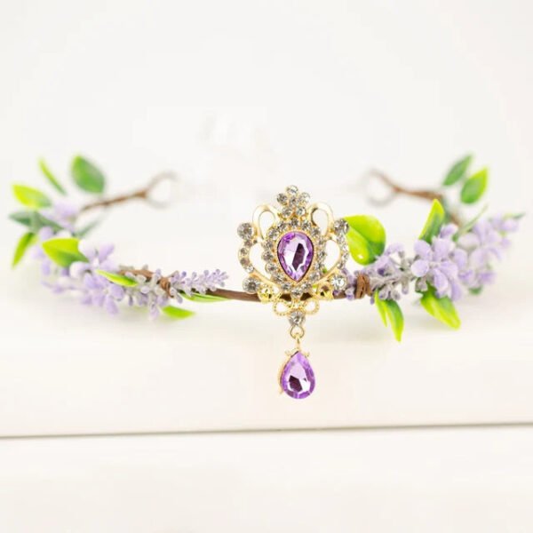 Handmade Forest Woodland Elf Hair Tiara Butterfly Deer Twig Branch Leaves Hair Crowns Fairycore Elvens Hair Jewelry for women