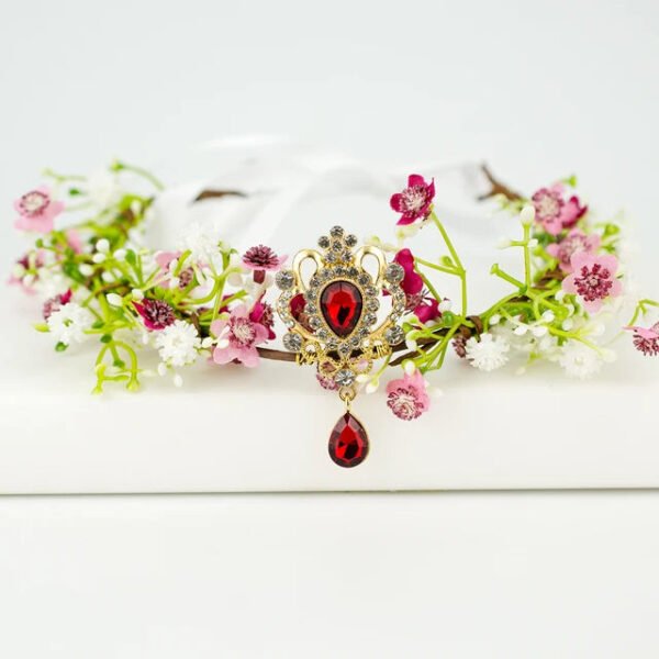 Forest Fairy Hair Tiara Elf Hair Crown Crystal Tassels Hairband Woodland Pixie Hair Jewelry for women